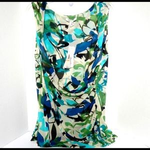 Kenneth Cole Plus Sz. Top Draped Front Sz 2X New